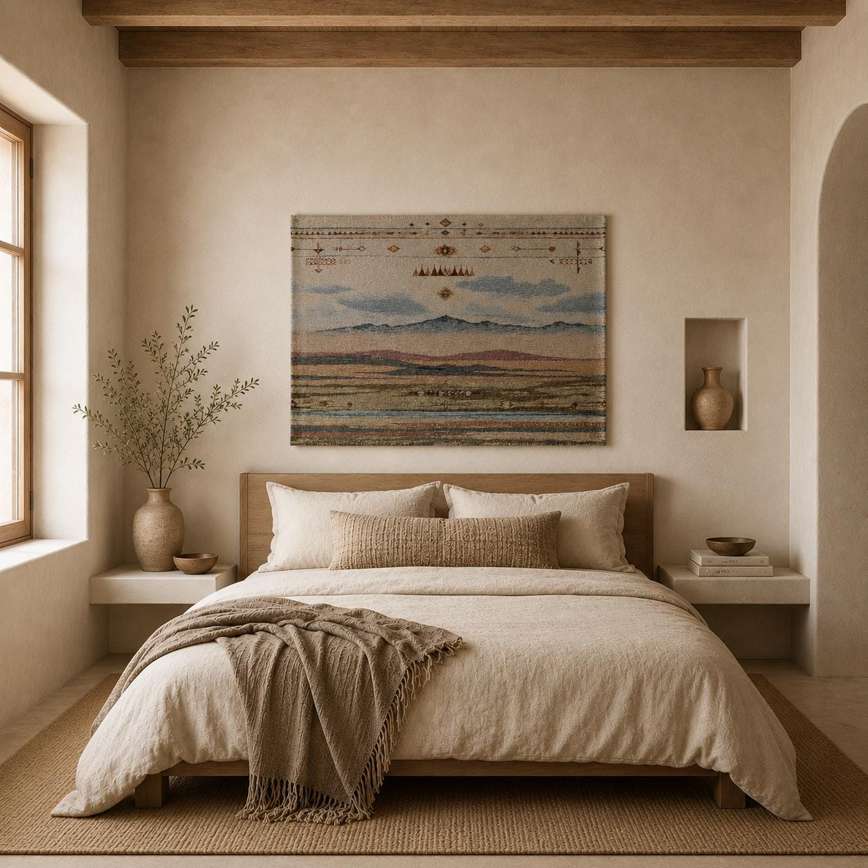 Desert Horizon Landscape Wall Tapestry - View 3