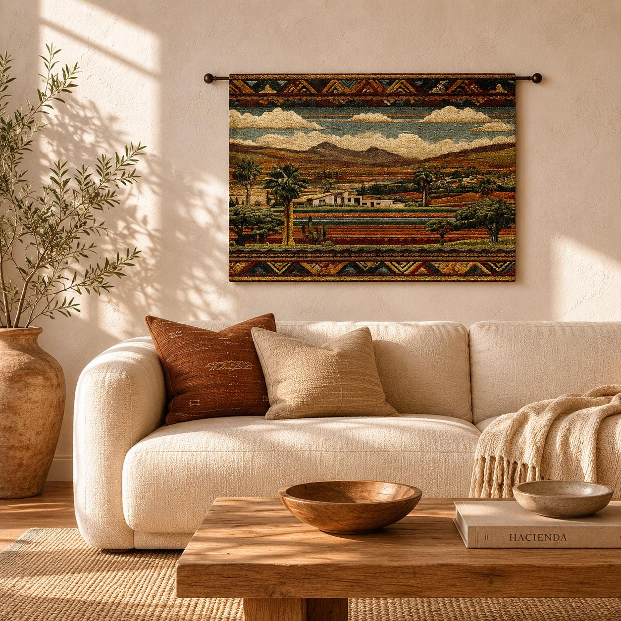 Palm Valley Landscape Wall Tapestry - View 4