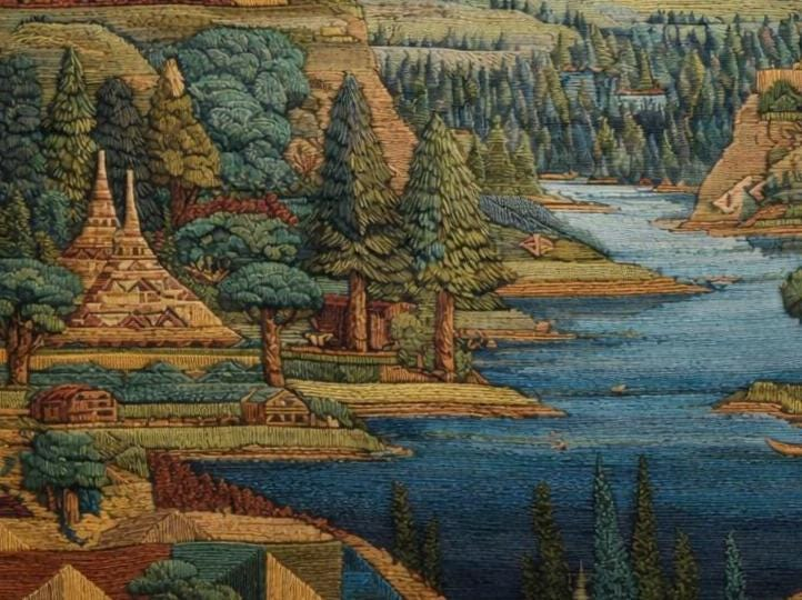 Forest Lake Valley Wall Tapestry - View 4