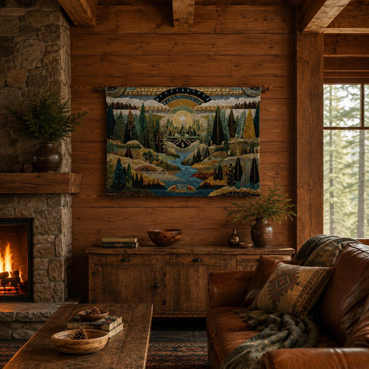 Forest River Valley Wall Tapestry