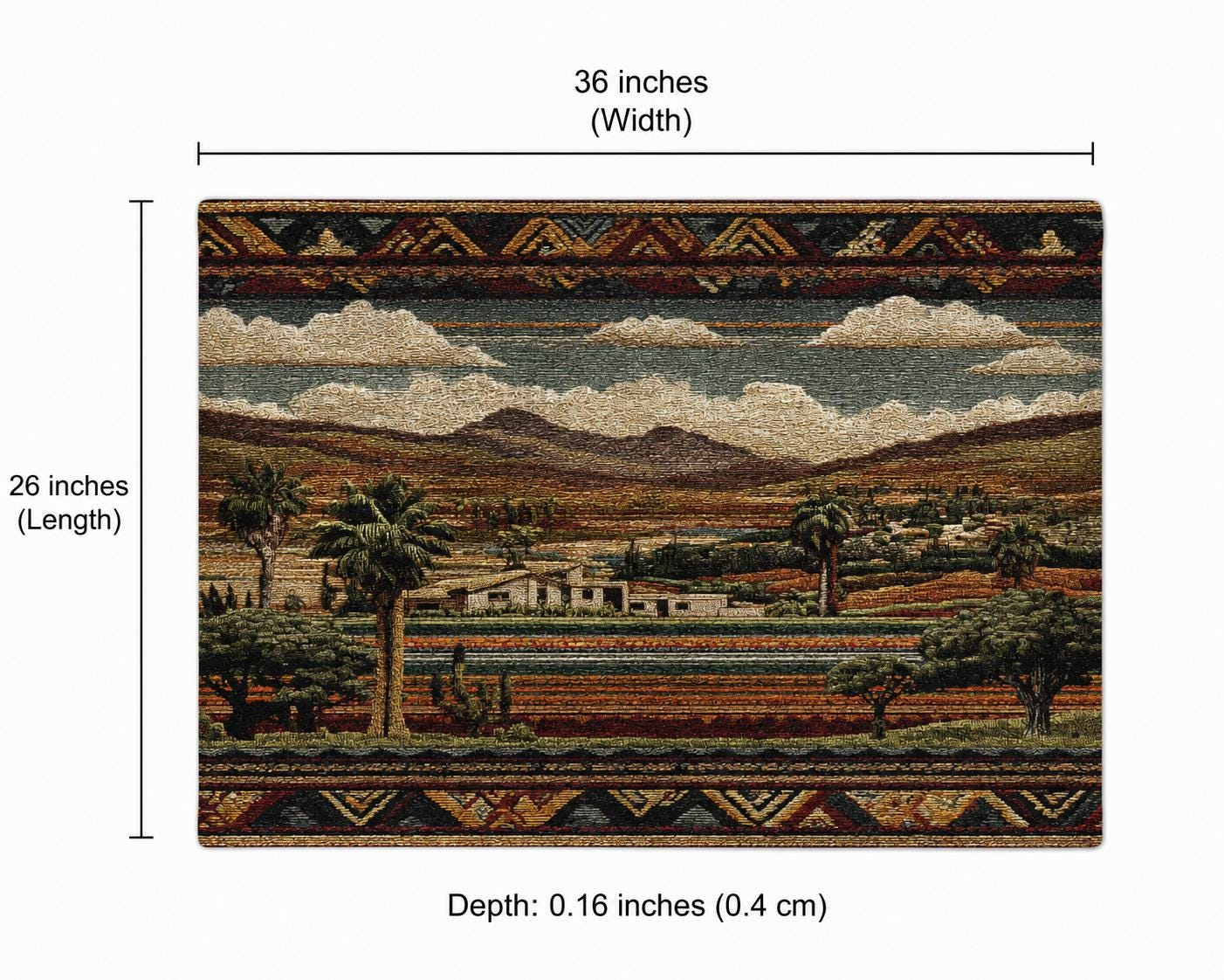 Palm Valley Landscape Wall Tapestry - View 2