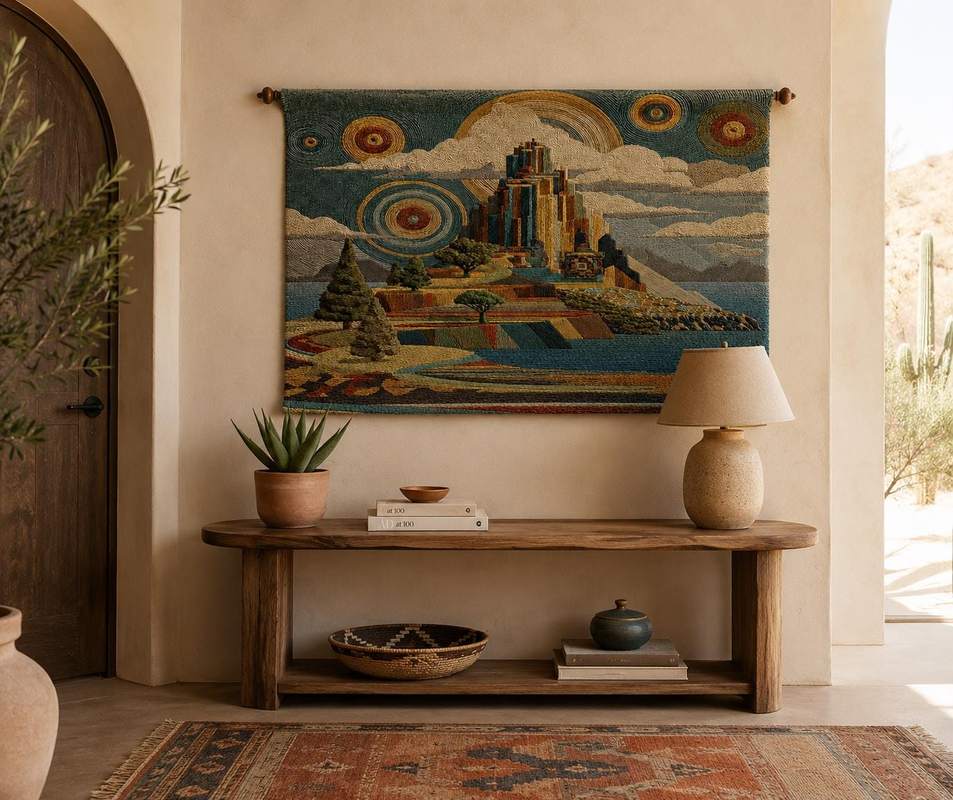 Castle Island Landscape Wall Tapestry - View 3