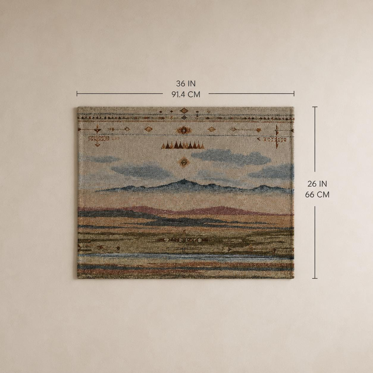 Desert Horizon Landscape Wall Tapestry - View 2