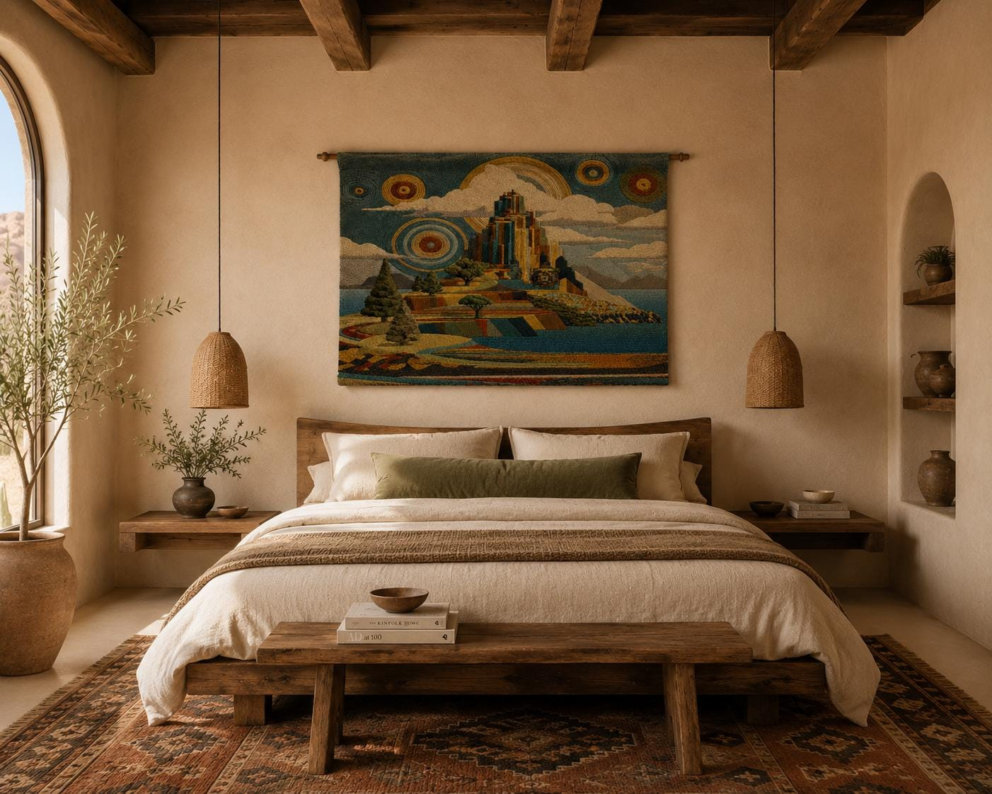 Castle Island Landscape Wall Tapestry