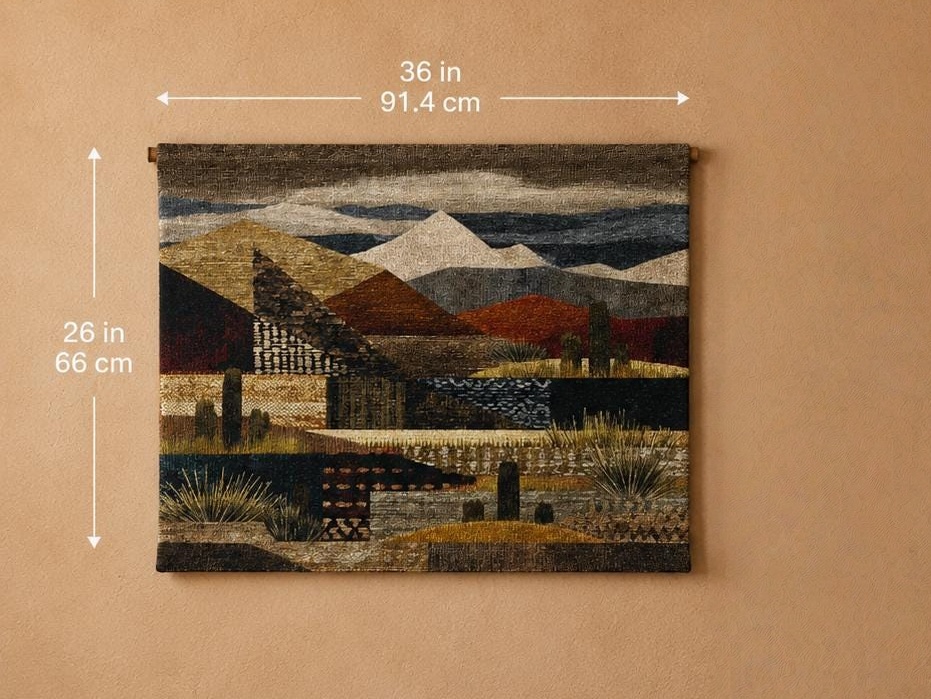 Desert Mountain Adobe Wall Tapestry - View 2