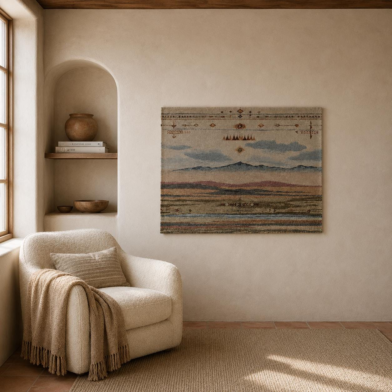 Desert Horizon Landscape Wall Tapestry