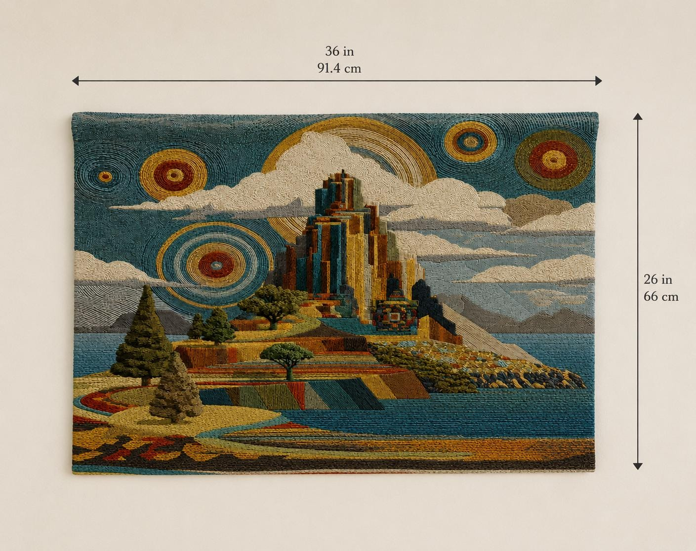 Castle Island Landscape Wall Tapestry - View 2