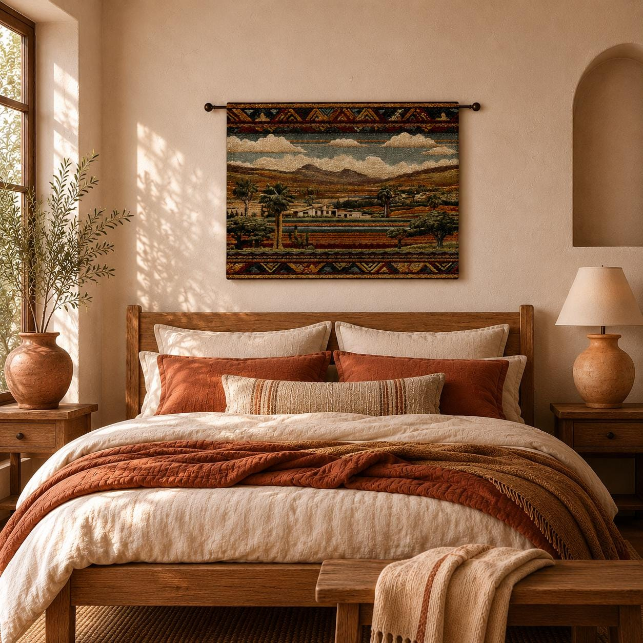 Palm Valley Landscape Wall Tapestry - View 3