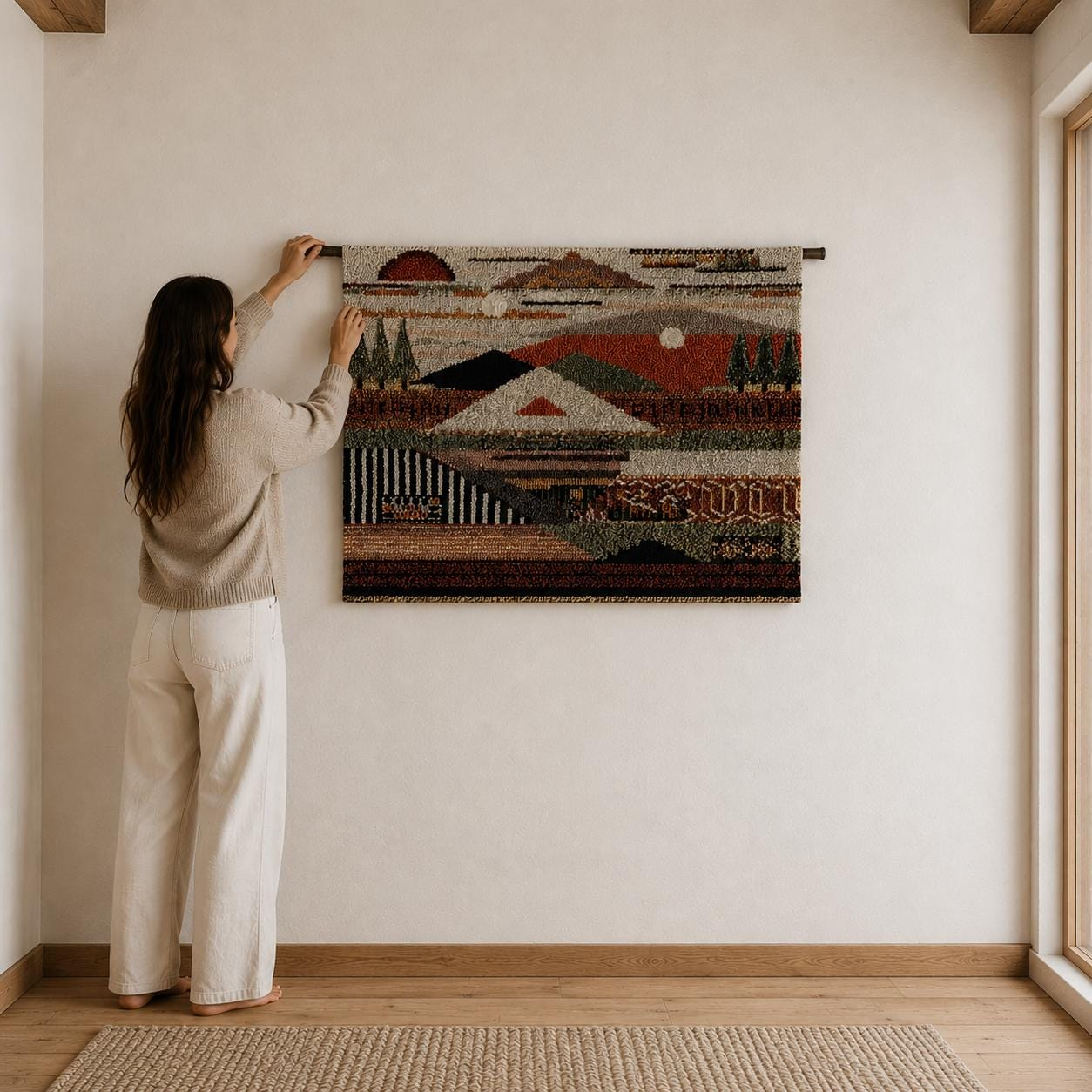 Abstract Desert Mountain Wall Tapestry - View 5