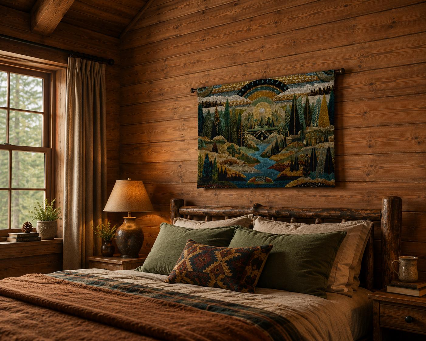 Forest River Valley Wall Tapestry - View 4