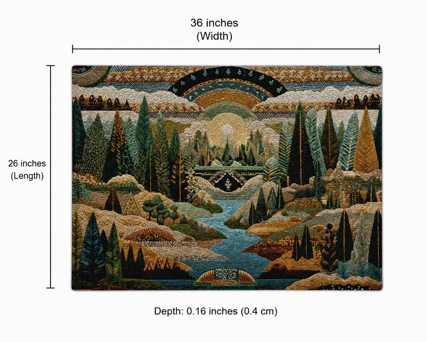 Forest River Valley Wall Tapestry - View 2