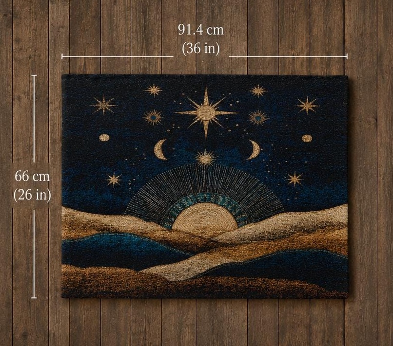 Celestial Desert Landscape Wall Tapestry - View 2