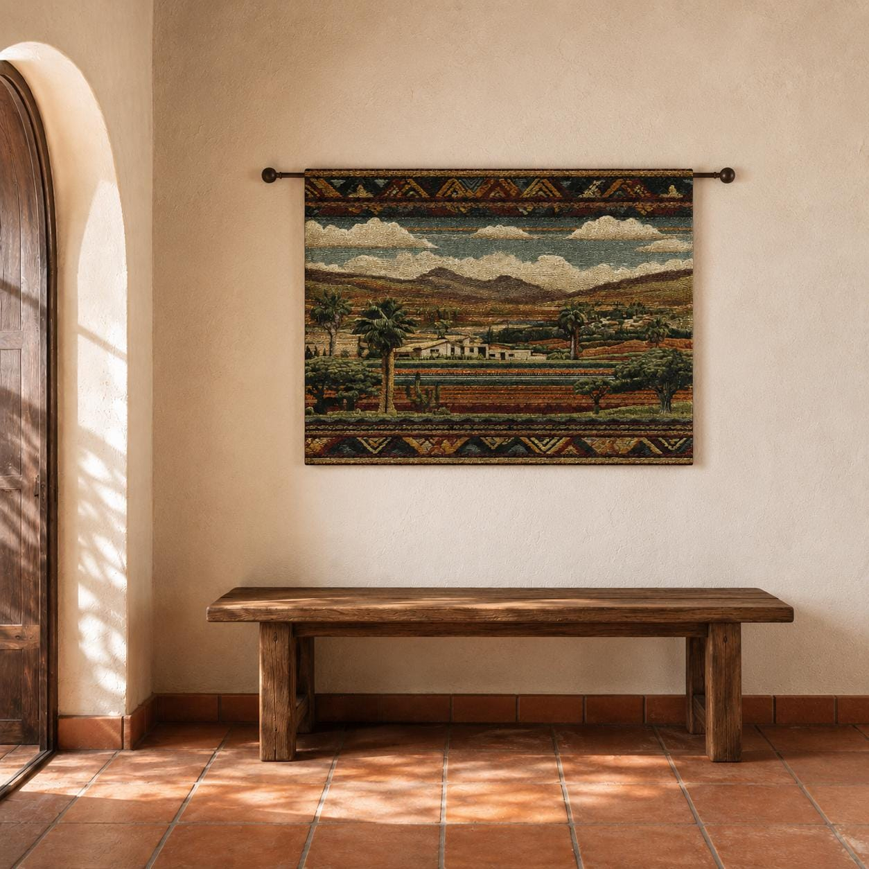 Palm Valley Landscape Wall Tapestry - View 5