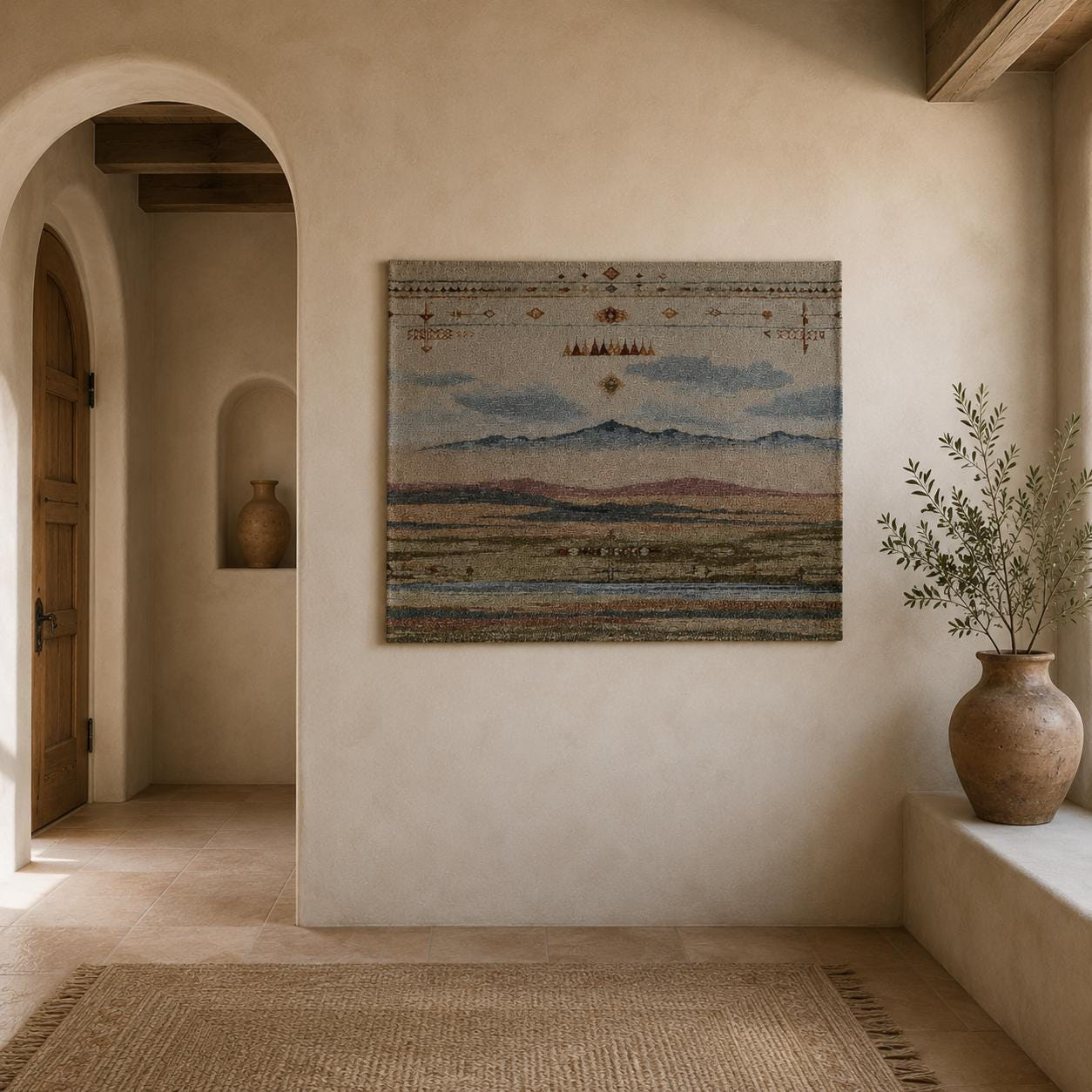 Desert Horizon Landscape Wall Tapestry - View 5